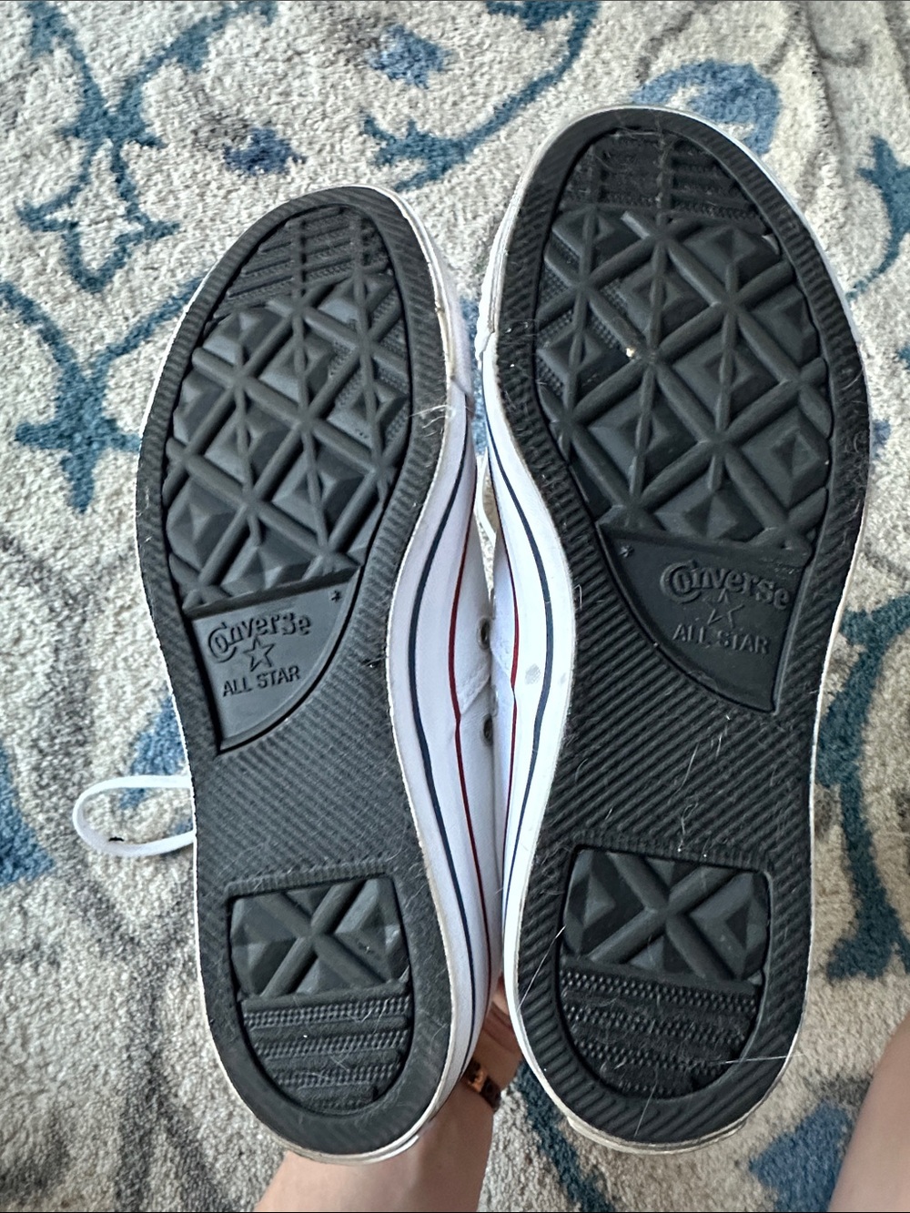 Converse Mid Top Madison in White with Red & Black Stripes - Picture 5 of 7